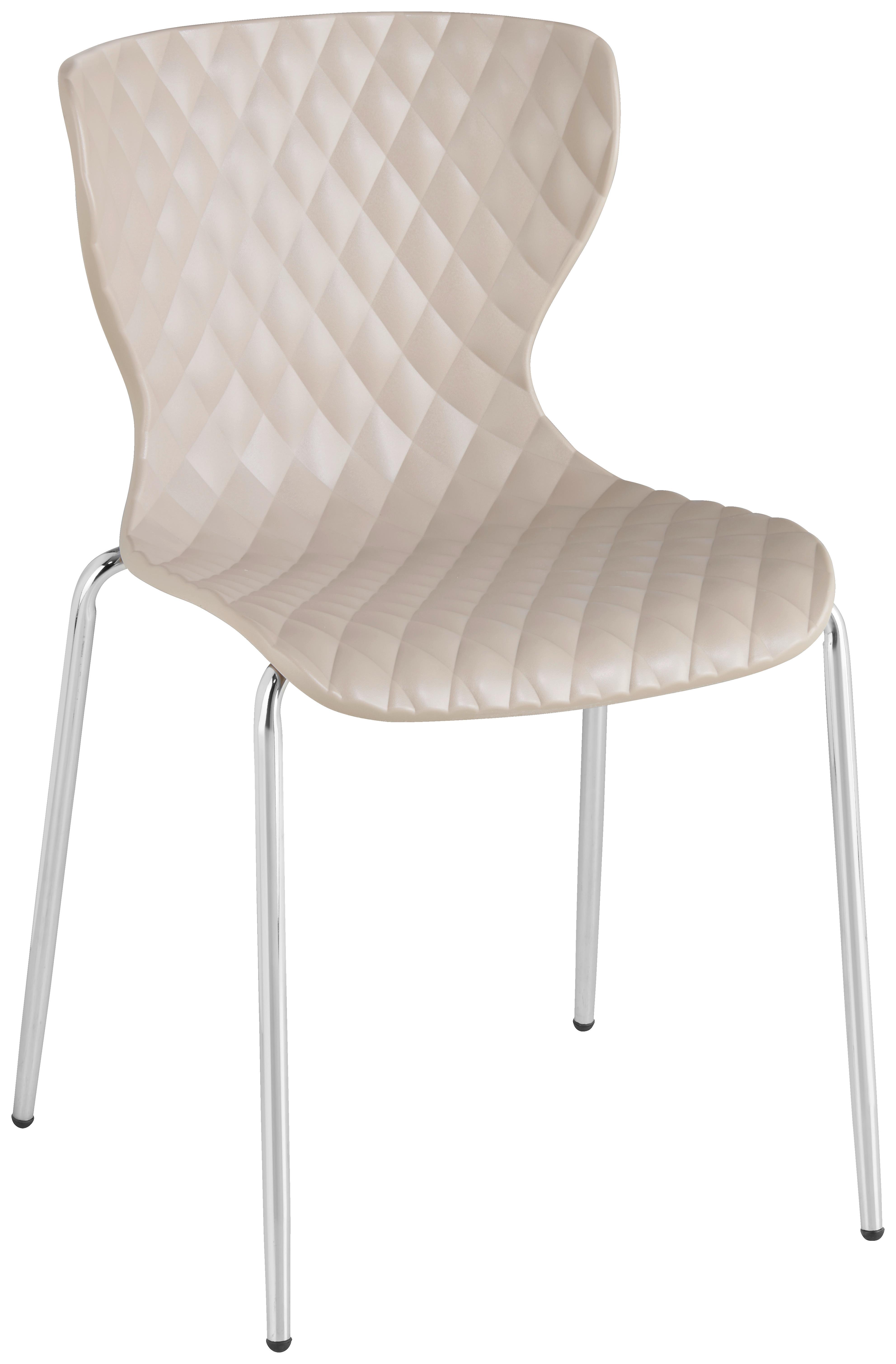 Konferencijska Stolica Enna - svijetlo smeđa/boje kroma, metal/plastika (44/80,5/51cm) - Modern Living