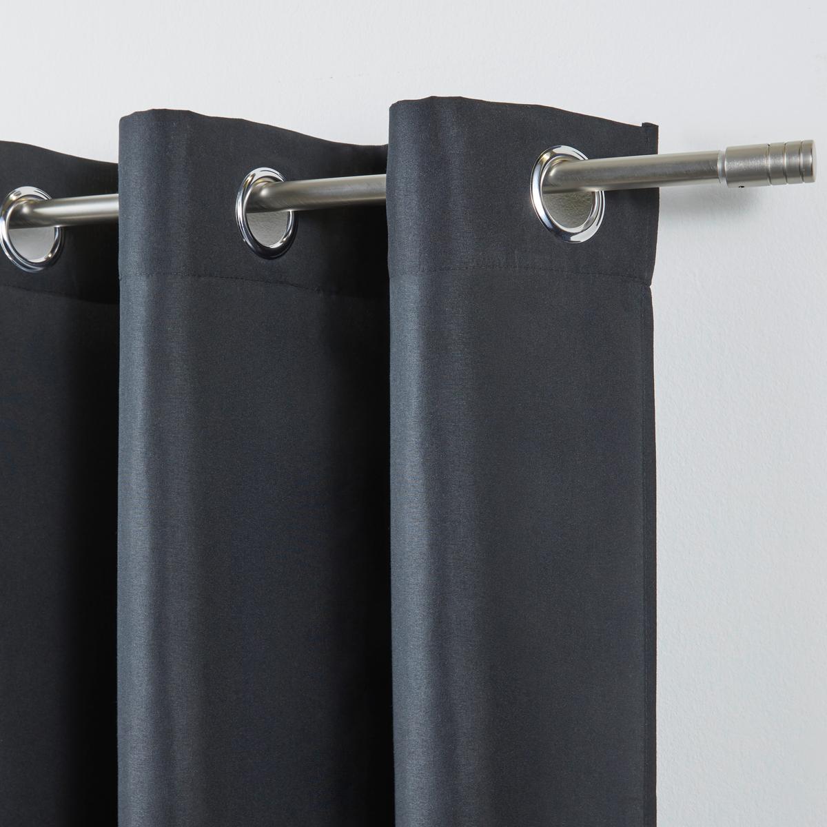 Készfüggöny Abby 140/235 - fekete, Konventionell, textil (140/235cm) - Modern Living