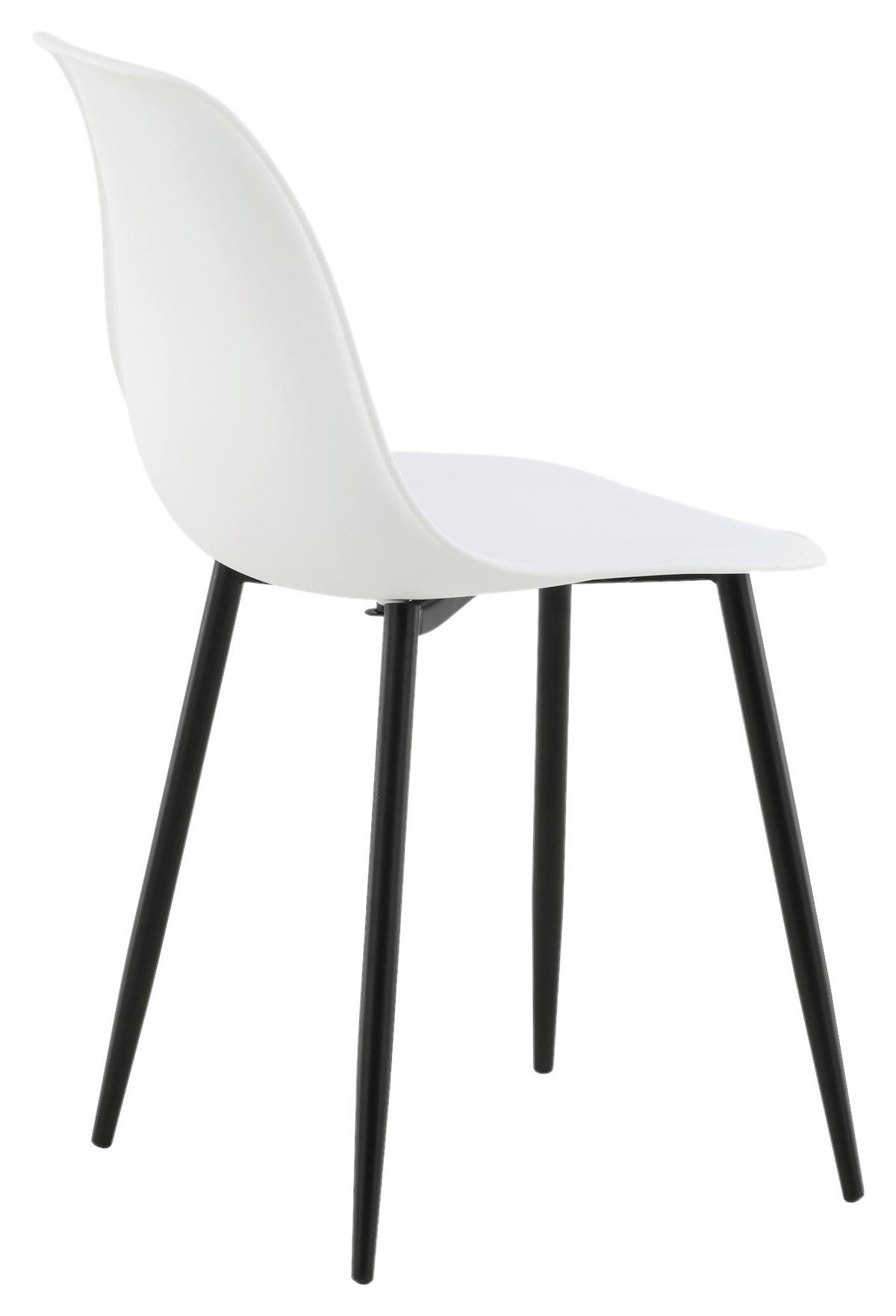 STUHL-SET POLAR - Schwarz/Weiß, Design, Kunststoff/Metall (45,5/81/58cm) - Livetastic