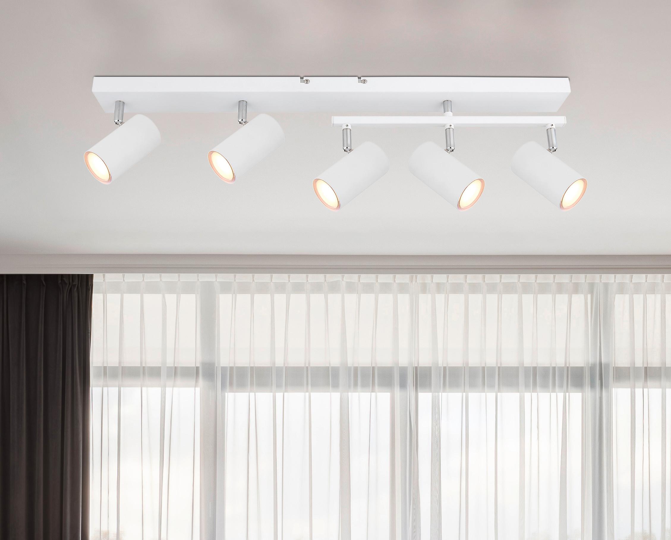 Strahler Robby max. 35 Watt - Weiß, Design, Metall (70/35/17cm) - Globo
