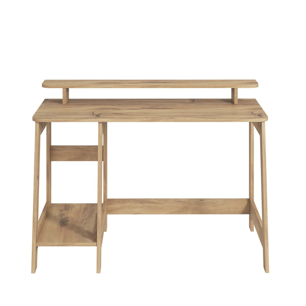 SCHREIBTISCH COUNTRY SCHREIBTISCH - Nussbaumfarben, Design, Holzwerkstoff (120/60/73cm) - Livetastic
