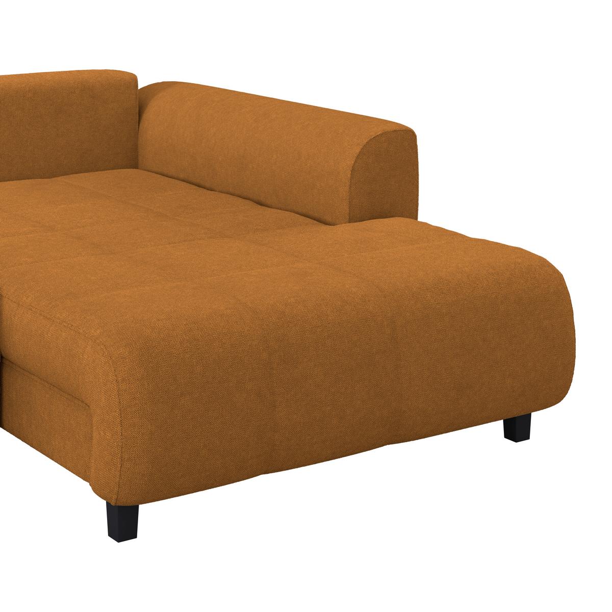 Kutna Garnitura Mendoza - narančasta/siva, Design, tekstil/drvo (309/197cm) - Modern Living