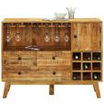 Bar Mangoholz - Schwarz/Naturfarben, LIFESTYLE, Holz/Metall (115/90/35cm) - Zandiara Bar Mangoholz - Schwarz/Naturfarben, LIFESTYLE, Holz/Metall (115/90/35cm) - Zandiara