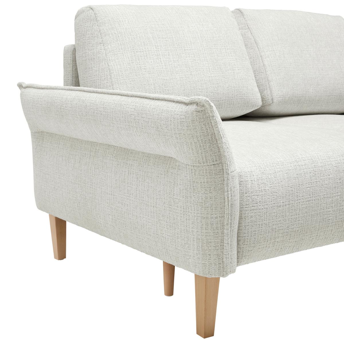 Dvosjed Custom - boje hrasta/krem, Moderno, tekstil/drvo (150/85/92cm) - Mömax