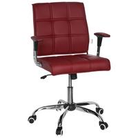 Vrtljiv Stol Ernesto, Bordo Rdeča - barve kroma/bordo, Moderno, kovina/umetna masa (61/87/59cm) - MID.YOU