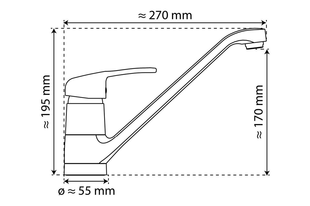 Küchenarmatur Sistant Wien in Chrom - Chromfarben, Basics, Metall (17cm) - Sistant