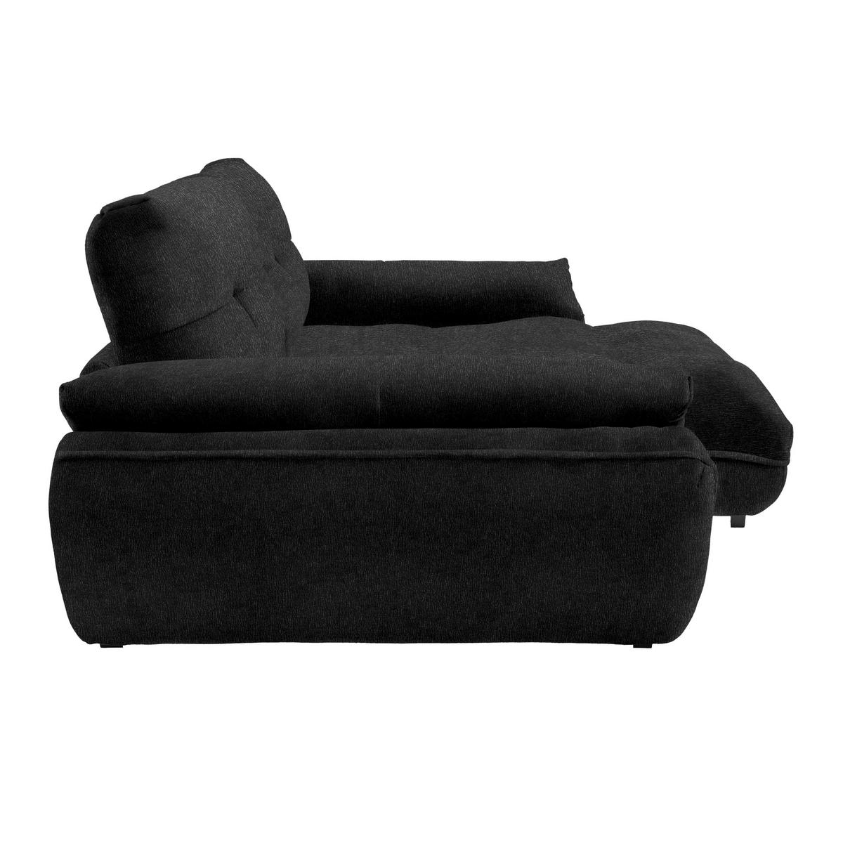 Wohnlandschaft Vivo Schwarz - Schwarz, Modern, Kunststoff/Textil (317/63/179cm) - Premium Living