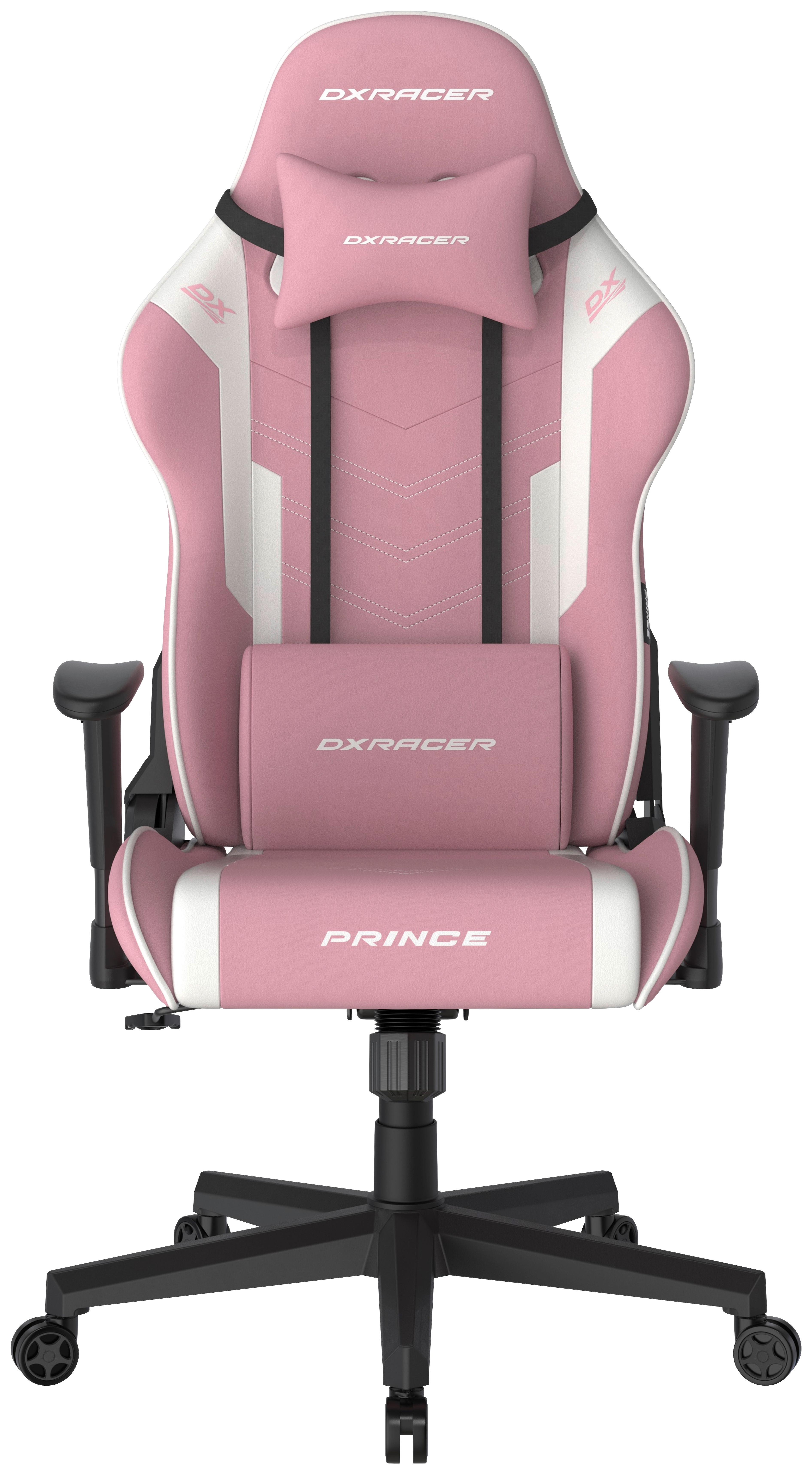GAMINGSTOL PRINCE - vit/pink, Modern, textil/plast (67/126/67cm) - Dxracer
