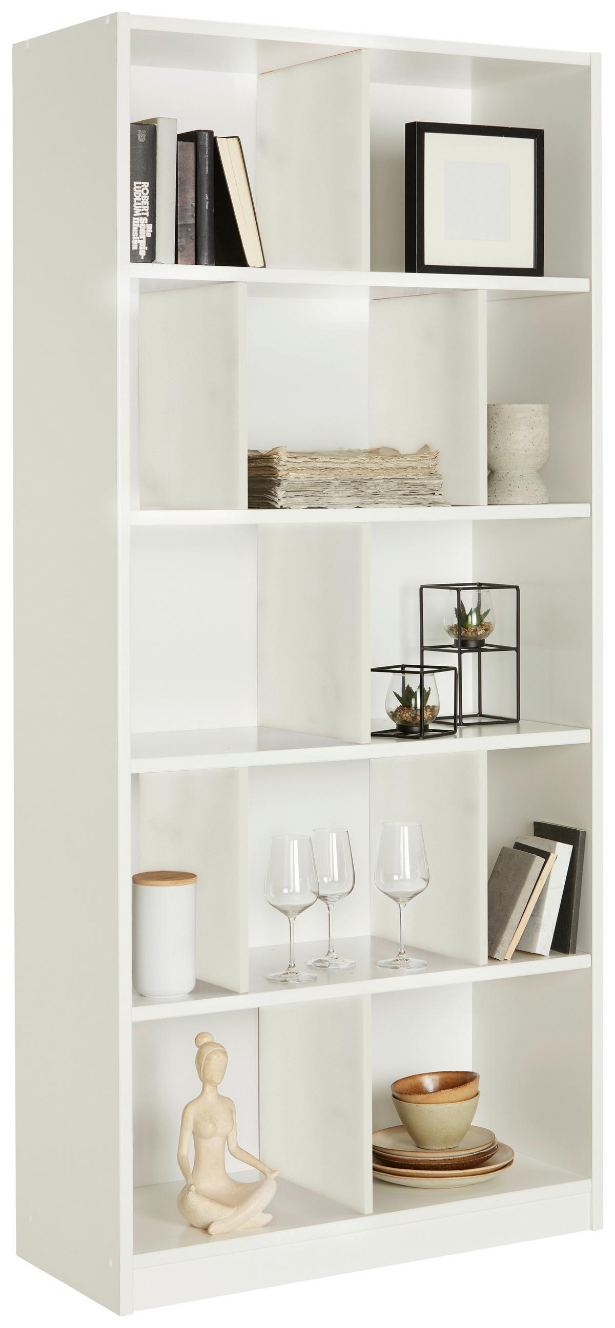 ETAJERA YOUNG - alb, Konventionell, material pe bază de lemn (90/198/38cm) - Modern Living