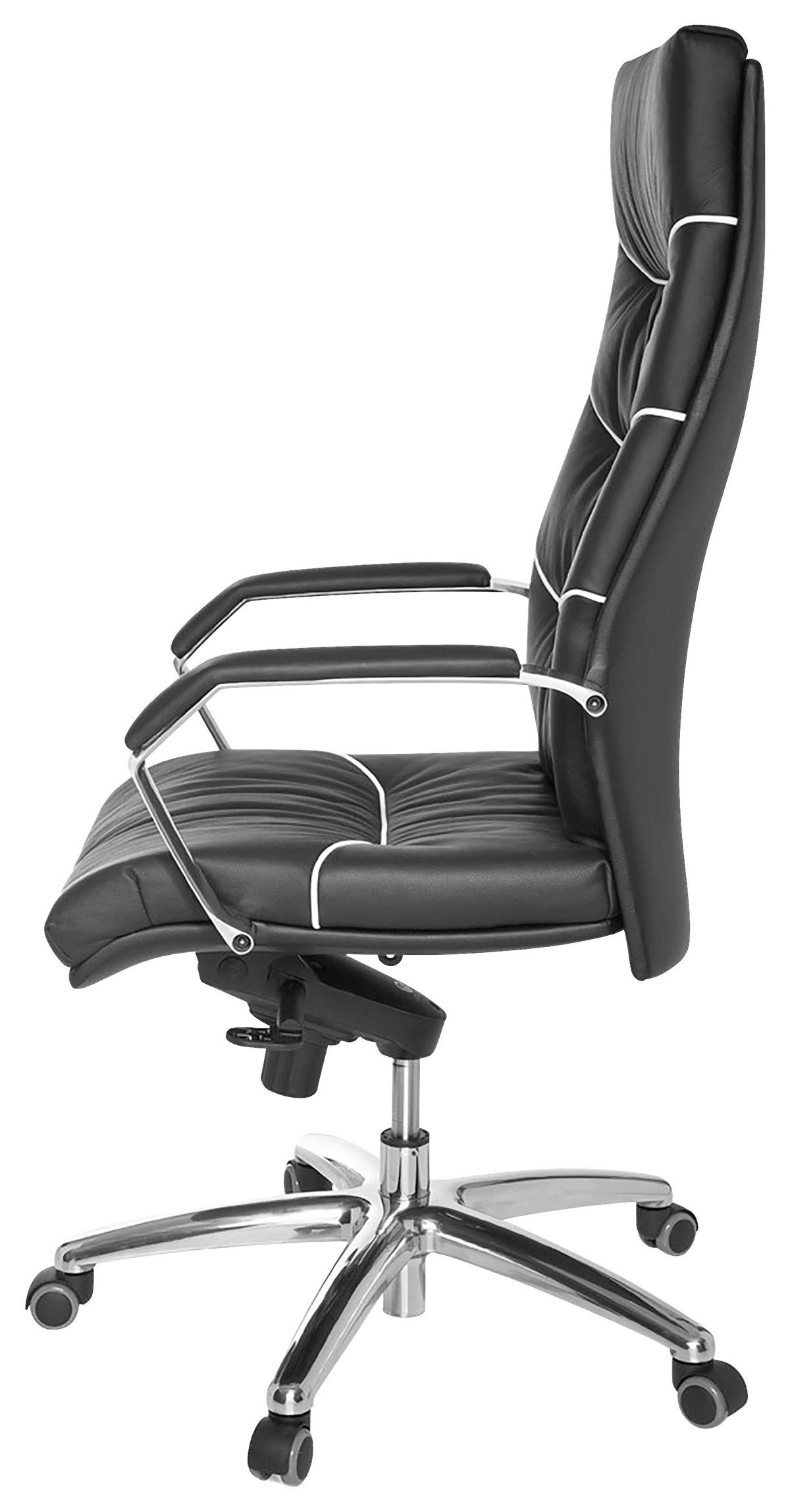 Vrtljivi Stol Ferrol - barve kroma/črna, Design, kovina/umetna masa (60/126/55cm) - MID.YOU