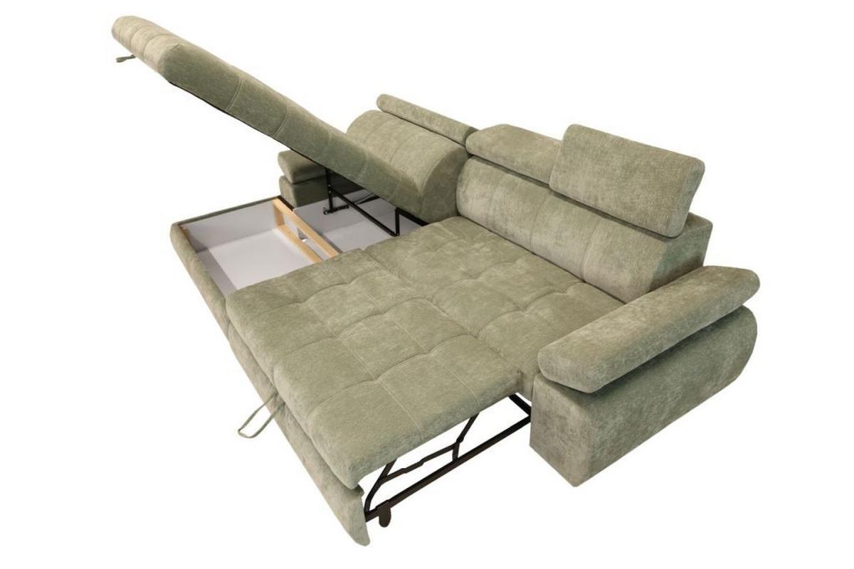 Kutna Garnitura Vegas - zelena/crna, Design, drvo/tekstil (173/294cm) - Modern Living