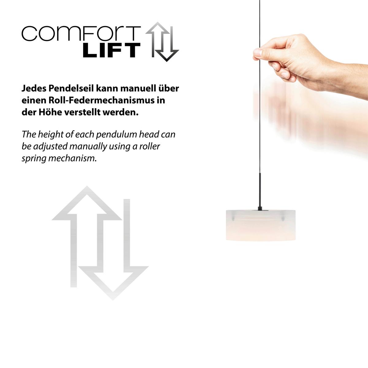 LAMPA WISZĄCA LED 2778-18 MARIKA - czarny, Design, tworzywo sztuczne/metal (20/20/180cm) - Paul Neuhaus