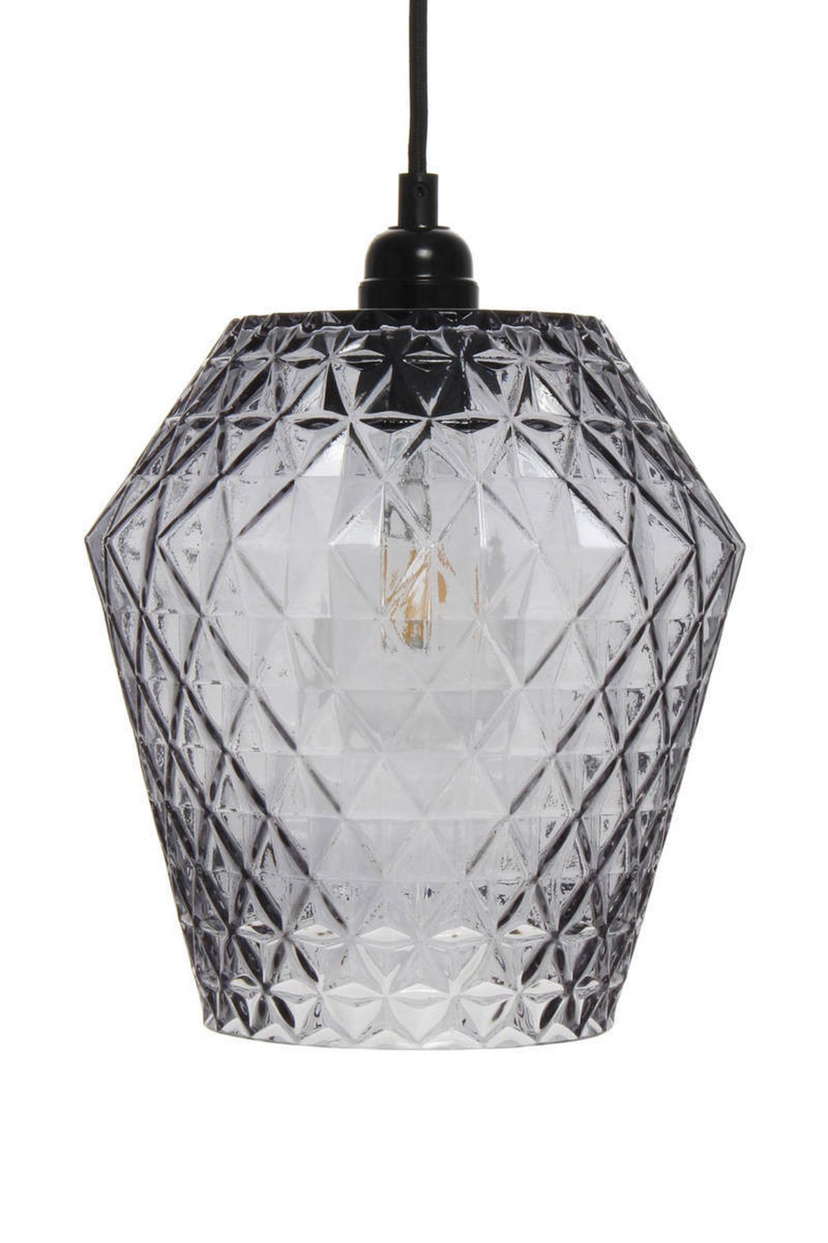 Hängeleuchte Hängelampe Lumi - Grau, Trend, Glas (20/27/20cm) - Kayoom