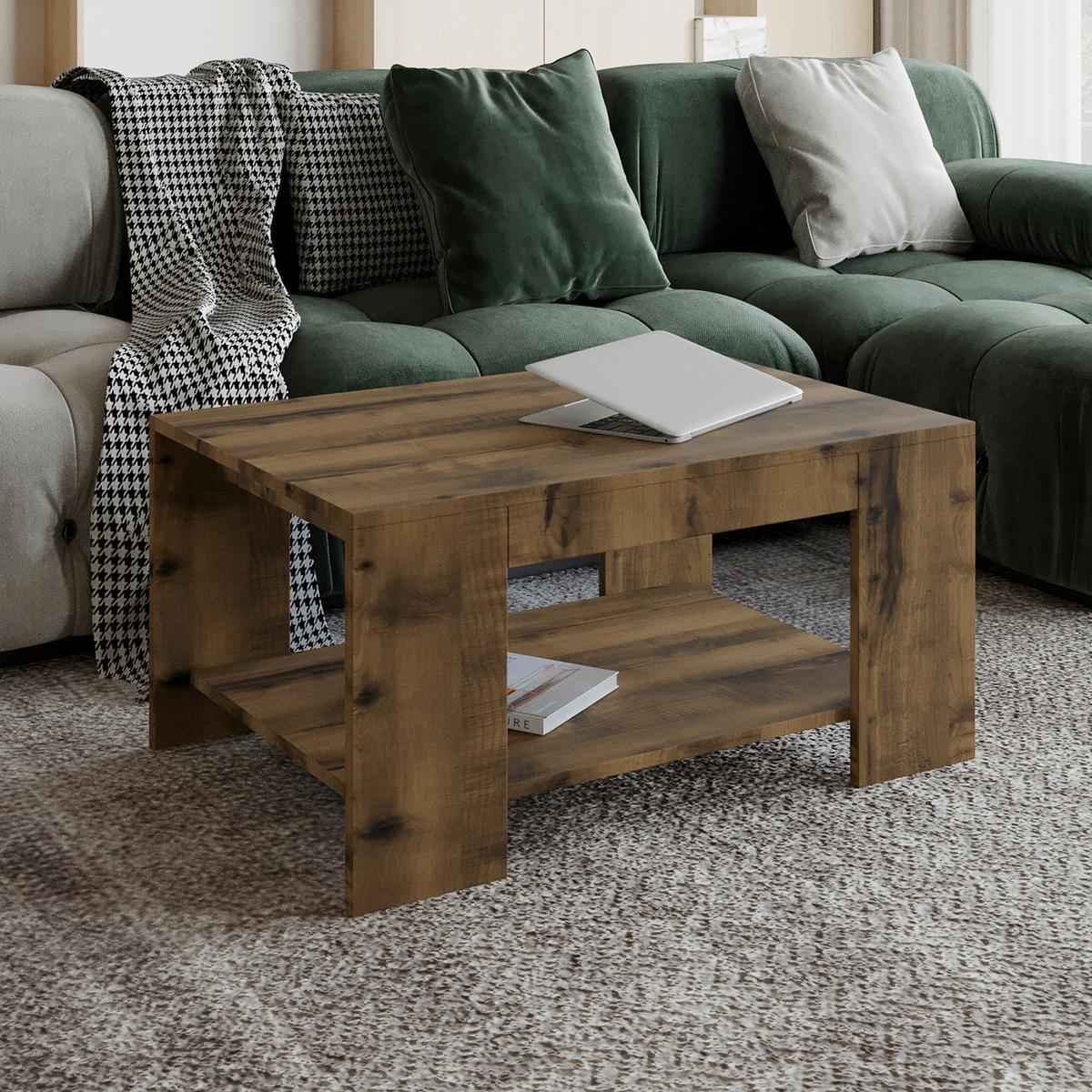 Couchtisch Lina Couchtisch - Nussbaumfarben, Design, Holzwerkstoff (90/60/44cm) - Livetastic