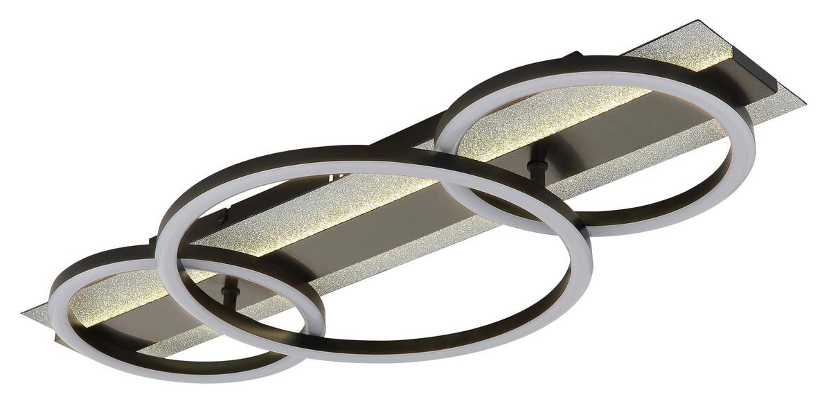 Led Stropna Svjetiljka Norberto - bijela/srebrne boje, Design, metal/plastika (62,2/30/8,8cm) - Globo