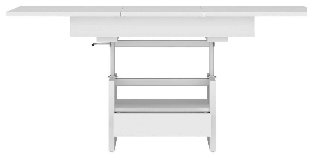 Stolić Cortado - bijela, Moderno, drvni materijal (110-150/56-72/65cm) - Modern Living