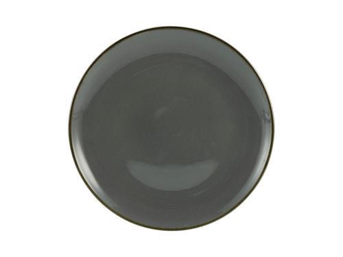 Desszertes Tányér Linen - antracit, kerámia (22/22/2,5cm) - Premium Living