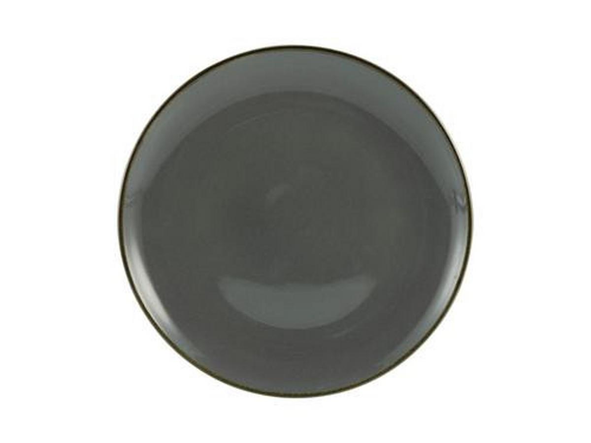 Desszertes Tányér Linen - antracit, kerámia (22/22/2,5cm) - Premium Living
