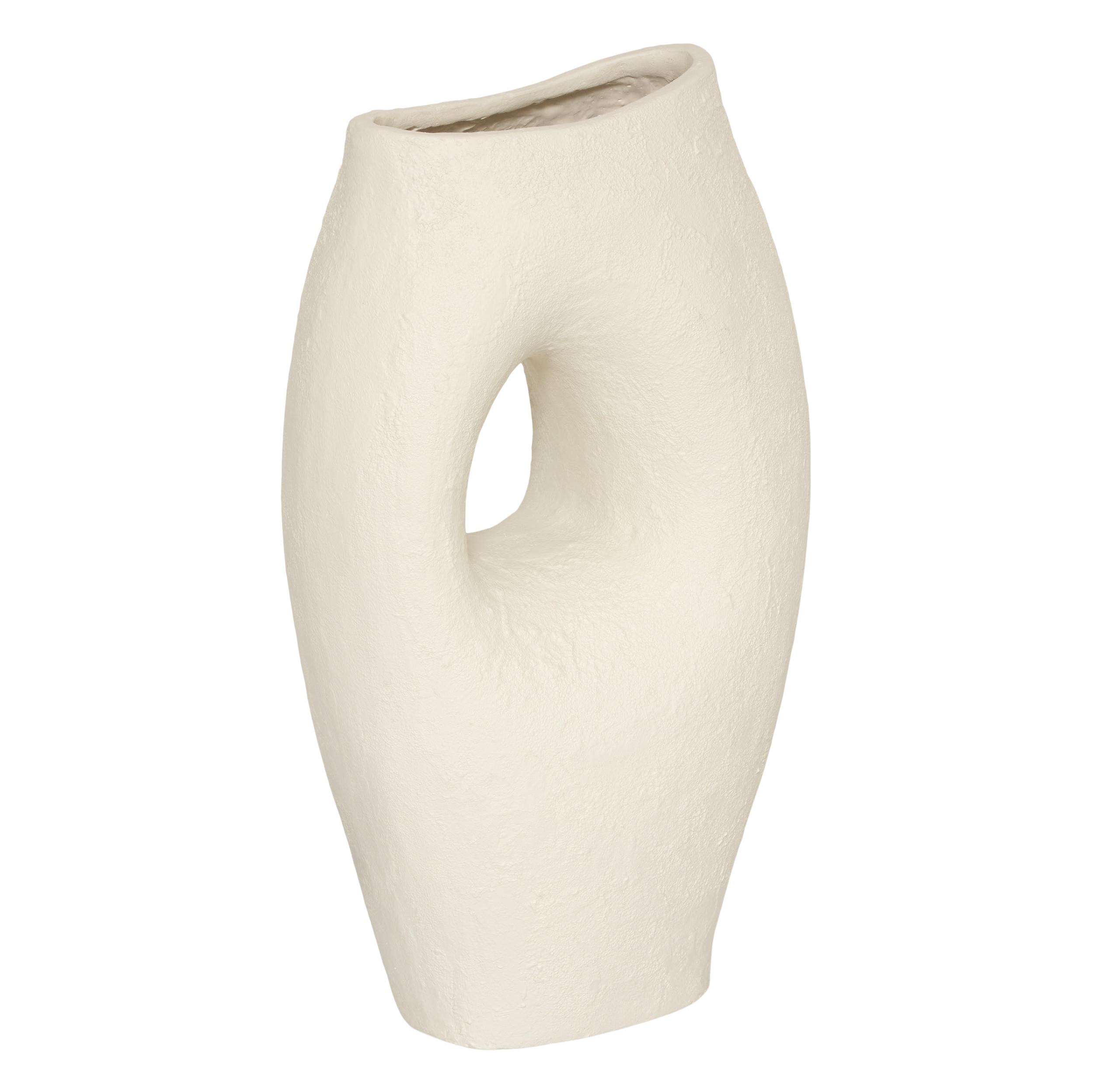 Vază Brea cca. 51 cm - alb, Basics, piatră (18/29,5/51cm)