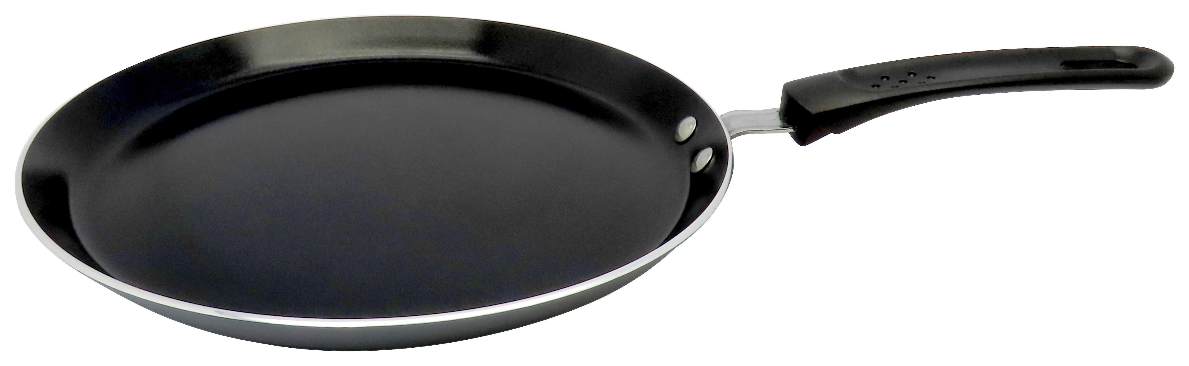 Crepespfanne Basic Ø ca. 24cm - Silberfarben/Schwarz, Konventionell, Kunststoff/Metall (24/2cm) - Mömax