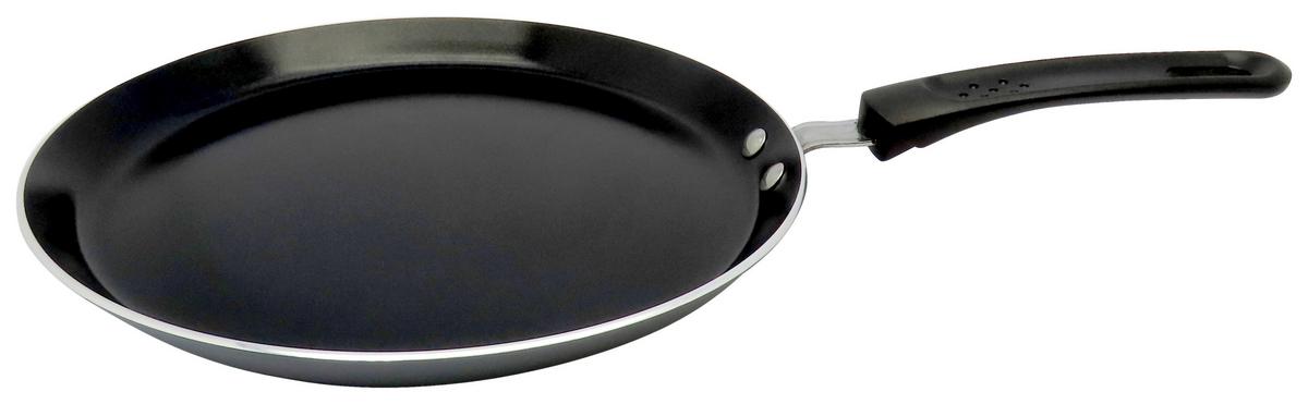 Crepespfanne Basic Ø ca. 24cm - Silberfarben/Schwarz, KONVENTIONELL, Kunststoff/Metall (24/2cm) - Mömax