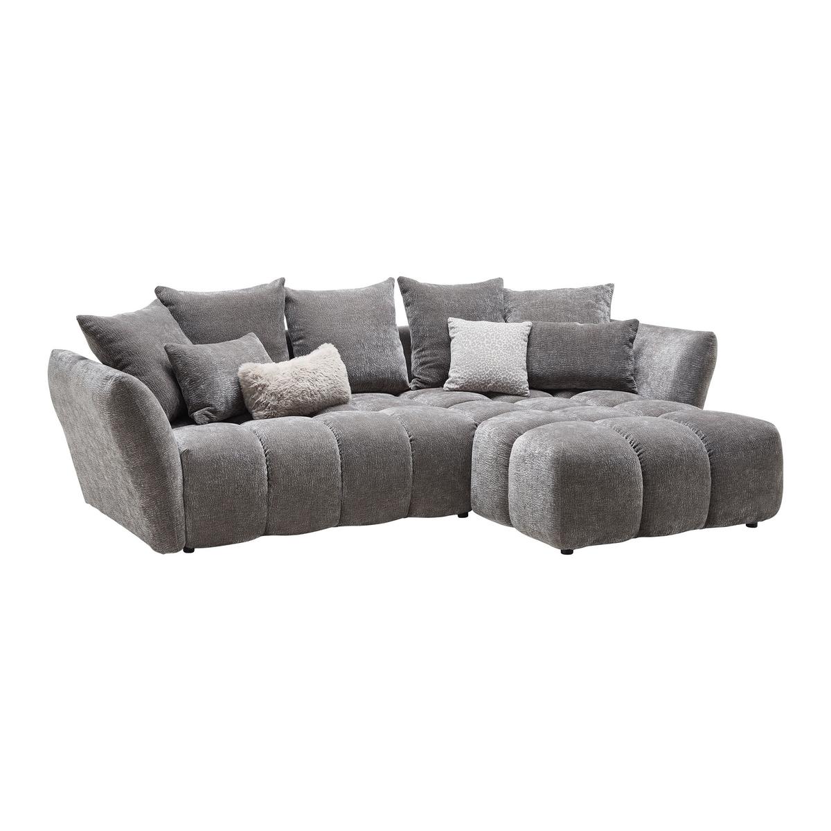 Ecksofa Cammellio Grau - Schwarz/Grau, MODERN, Textil (296/189cm) - Mömax