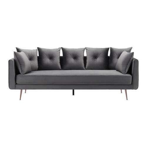 Kanapé Luis - szürke, Modern, textil/fa (225/87/87cm) - Bessagi Home