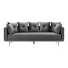 Bigsofa Luis Grau Samt - Roségold/Grau, MODERN, Holz/Textil (225/87/87cm) - Bessagi Home