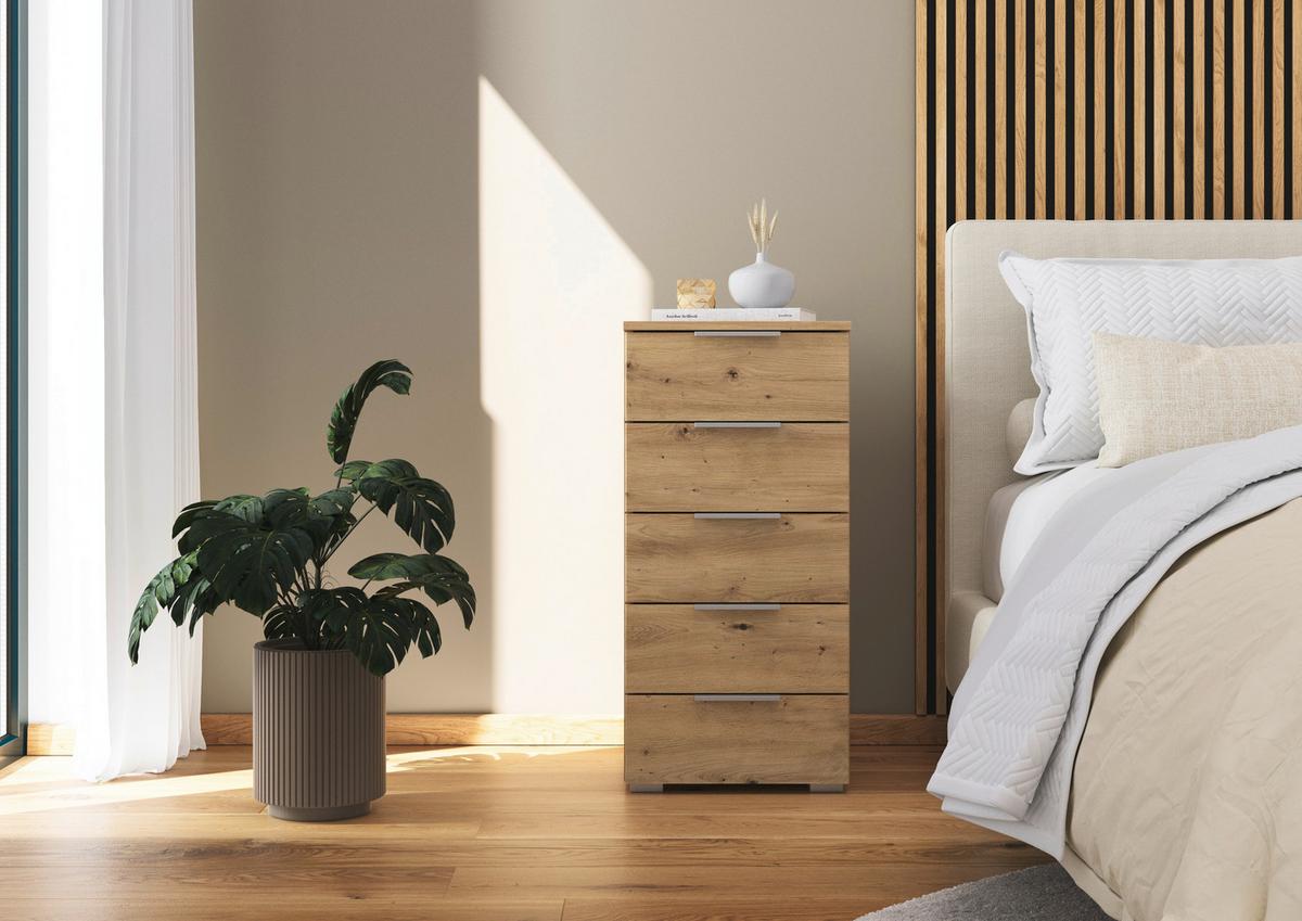NOPTIERA MARS 5L - stejar Artisan, Basics, material pe bază de lemn (40/84/40cm) - Modern Living