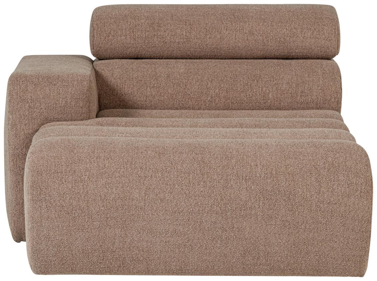 Sofaelement Novi Taupe B: 109cm - Taupe/Schwarz, Design, Kunststoff/Textil (109/86/173cm) - Livetastic