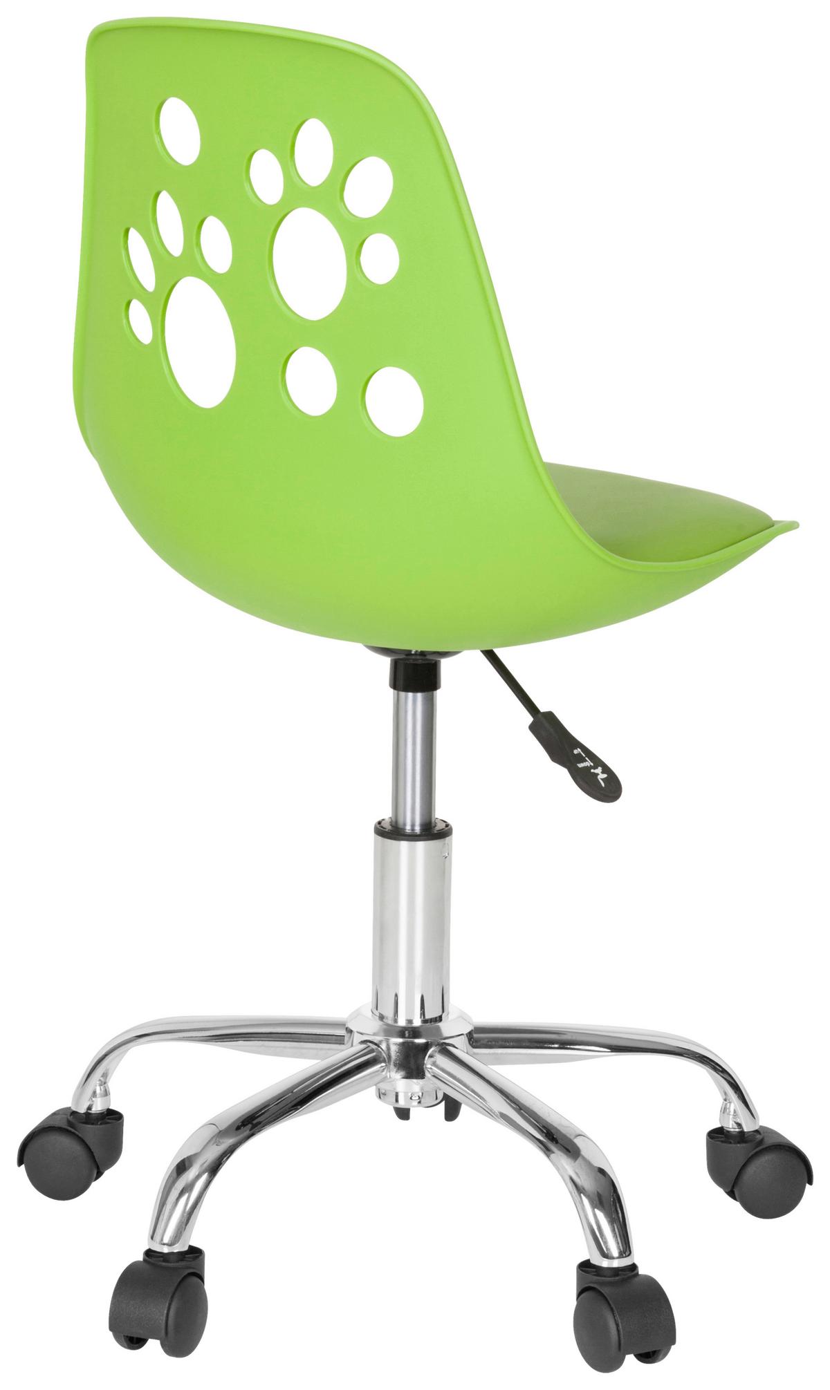 Mladinski Vrtljivi Stol Fancy I, Zelena - zelena, Moderno, umetna masa/tekstil (40/72-82/44cm) - MID.YOU
