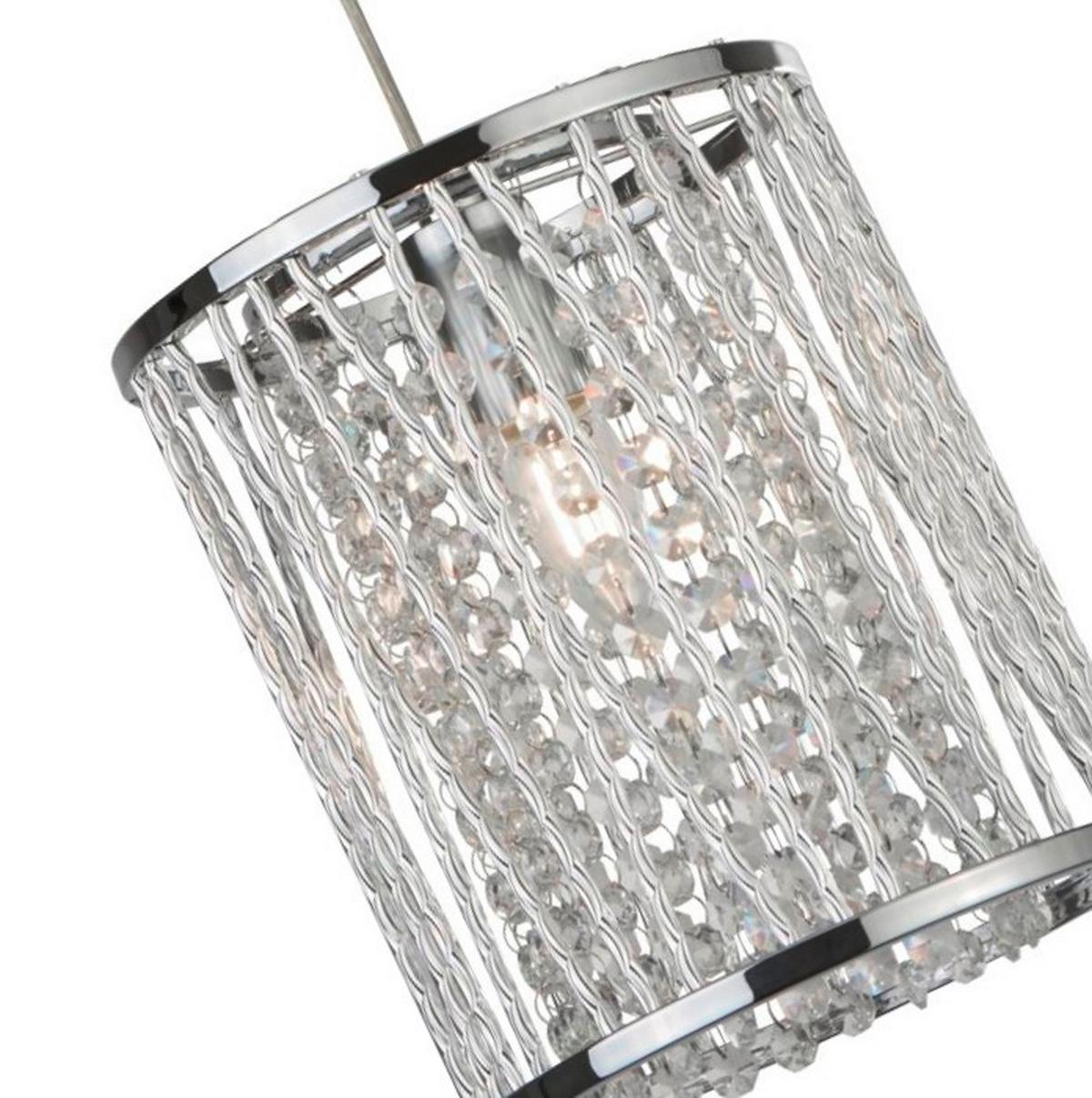 Kristály Függőlámpa Elise 8831cc - krómszínű, Konventionell, üveg/fém (21/145cm)
