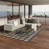 LOUNGEGRUPP EMILIA - beige/mörkgrå, Modern, metall/glas (168/75/73,5cm) - Mömax