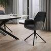 STOL MED ARMSTÖD QUEENS - svart/antracit, Design, metall/textil (60/89/64cm) - Mömax