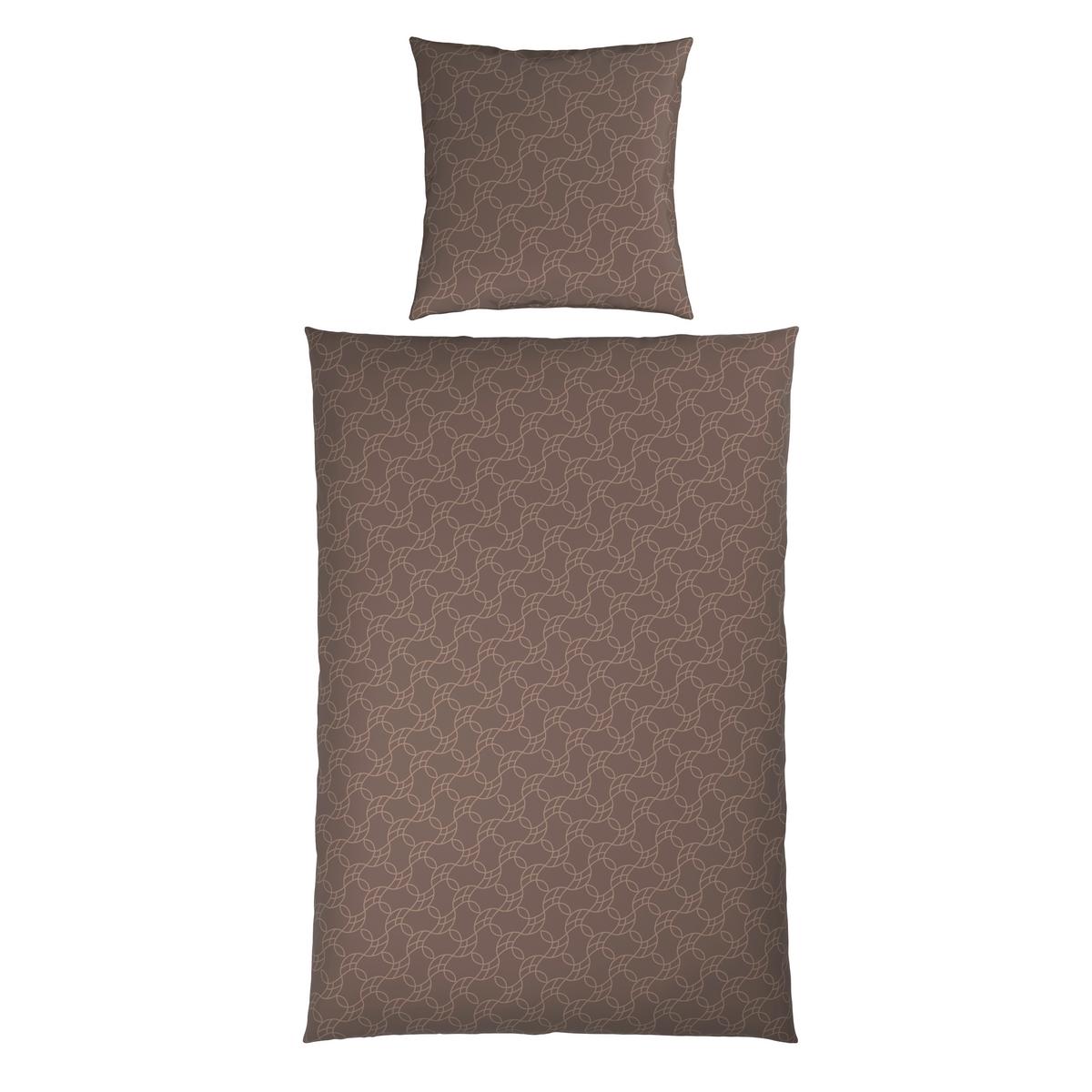 Bettwäsche Arc Petrol ca. 135x200cm - Taupe, ROMANTIK / LANDHAUS, Textil (135/200cm) - Mömax