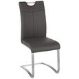 Schwingstuhl in Grau - Edelstahlfarben/Grau, MODERN, Textil/Metall (45/101/59cm) - Premium Living Schwingstuhl in Grau - Edelstahlfarben/Grau, MODERN, Textil/Metall (45/101/59cm) - Premium Living