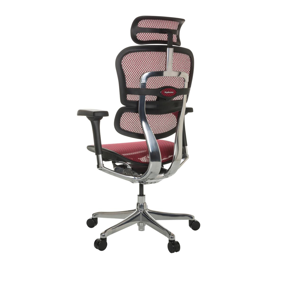 Pisarniški Stol Ergohuman I, Rdeča - rdeča/srebrne barve, Basics, kovina/umetna masa (69/119-144/65cm) - MID.YOU