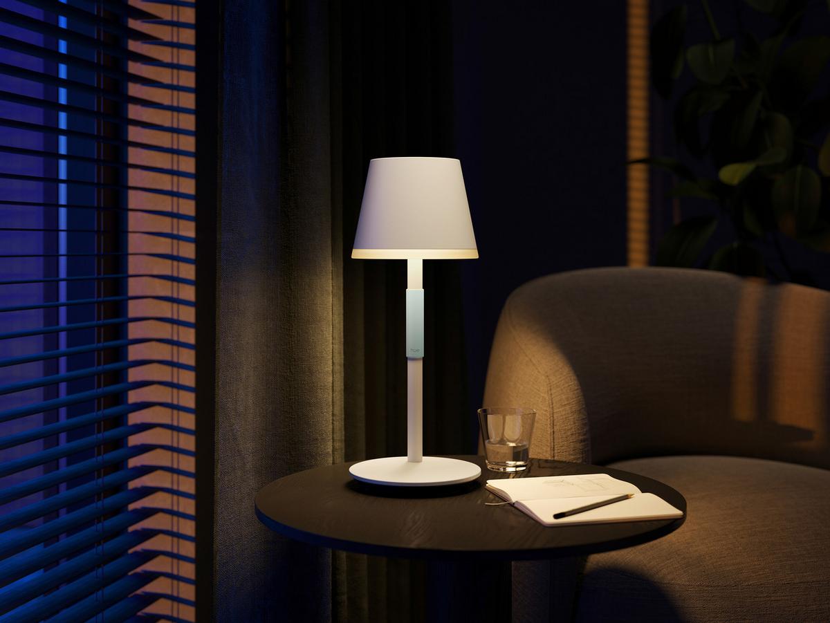 LAMPA STOŁOWA Z AKUMULATOREM 40457100 HUE PHILIPS - biały, Design, metal (14,2/35cm) - Philips HUE