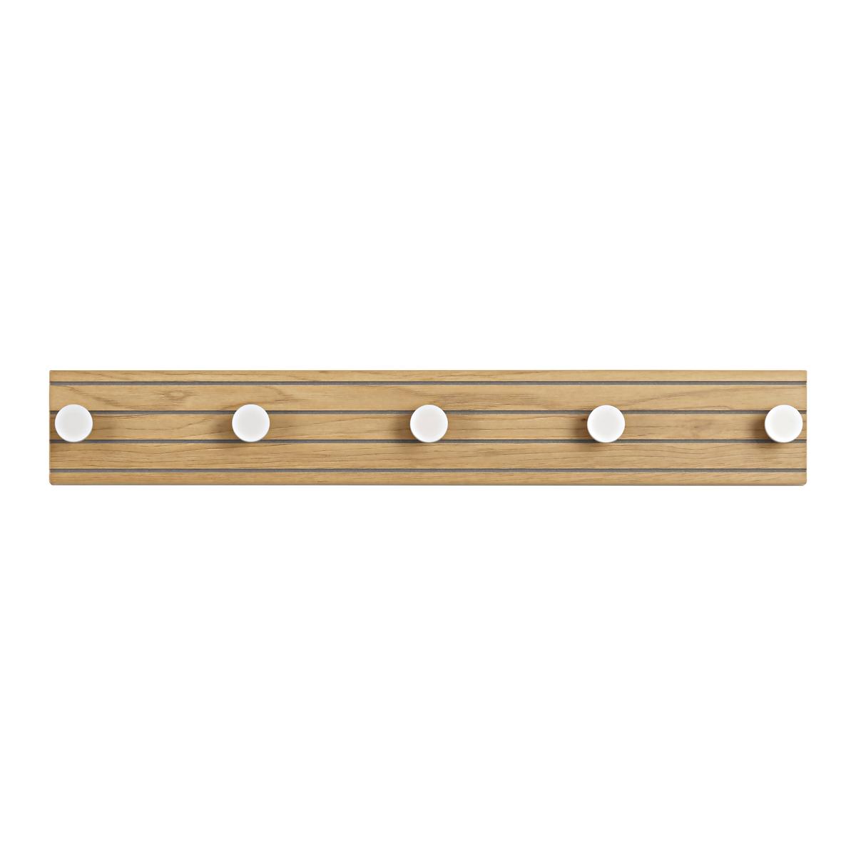 Wandgarderobe Polar 5 Eiche-/Kaschmirfarben - Kaschmir/Eichefarben, MODERN, Holzwerkstoff/Metall (60/9/4cm) - Mömax
