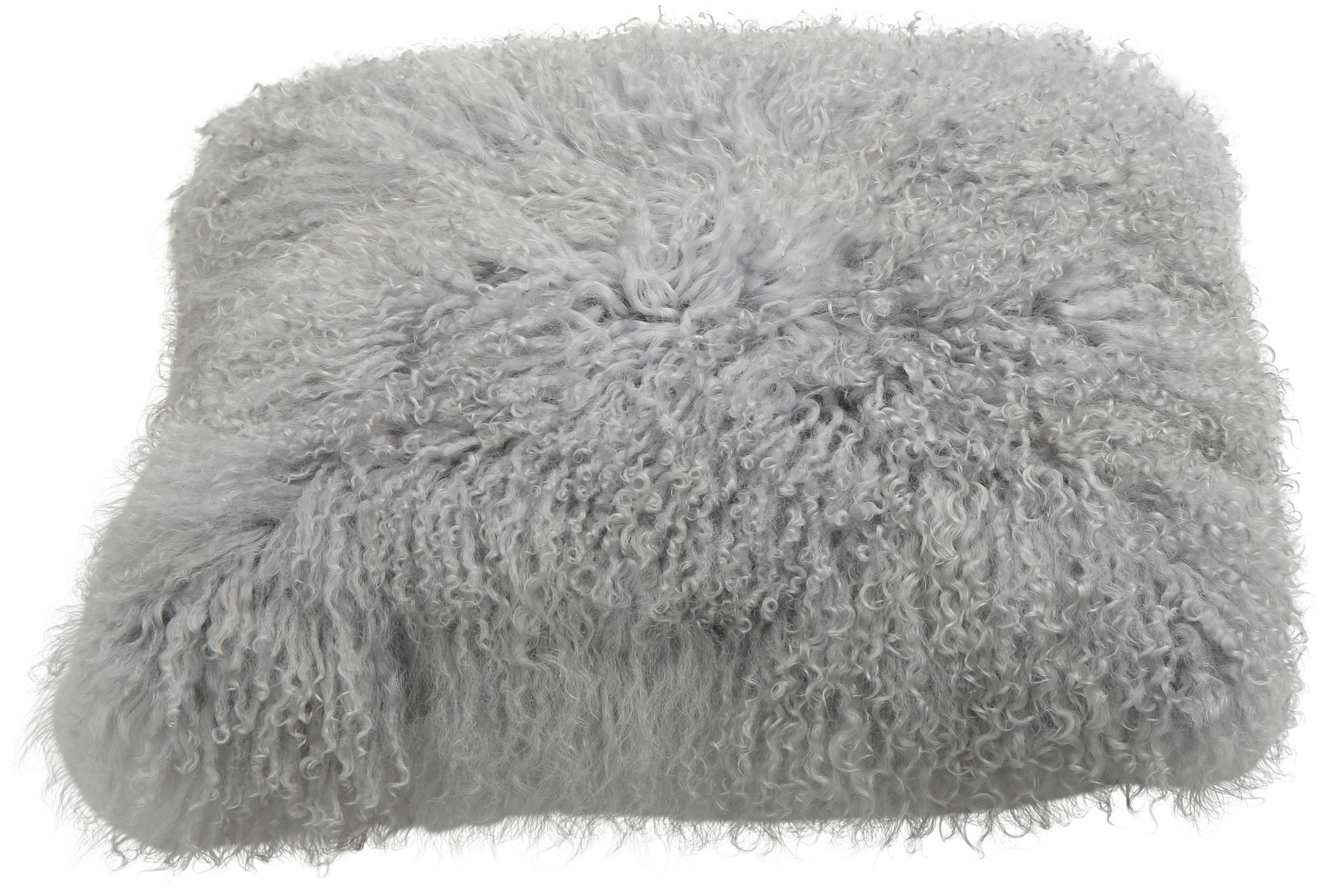 Műszőrme Díszpárna Shaun 40/40 - szürke, Modern, textil (40/40cm) - Premium Living