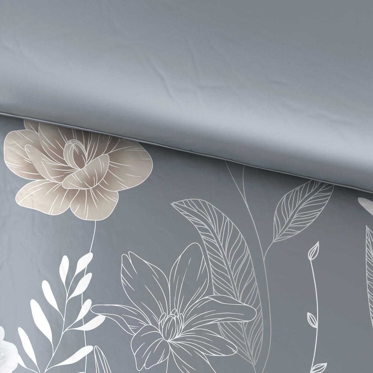 Bettwäsche Nala XXL Grau ca. 200x200cm - Grau, ROMANTIK / LANDHAUS, Textil (200/200cm) - Modern Living