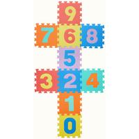 Fußmatte Playmat Bunt 10-teilig je 30x30cm - Multicolor, Basics, Kunststoff (60/60cm) - Mömax