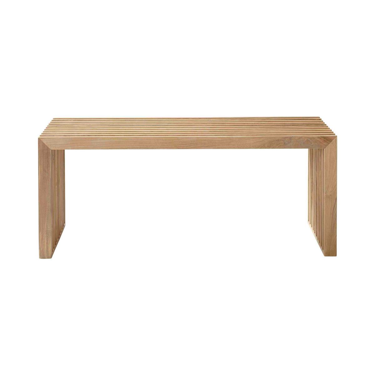 Sitzbank Rib - Teakfarben, Konventionell, Holz (104/43/35cm) - MID.YOU
