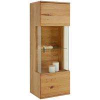 Hängevitrine in Wildeiche - Wildeiche/Schwarz, MODERN, Glas/Holz (50/138/37cm) - Premium Living