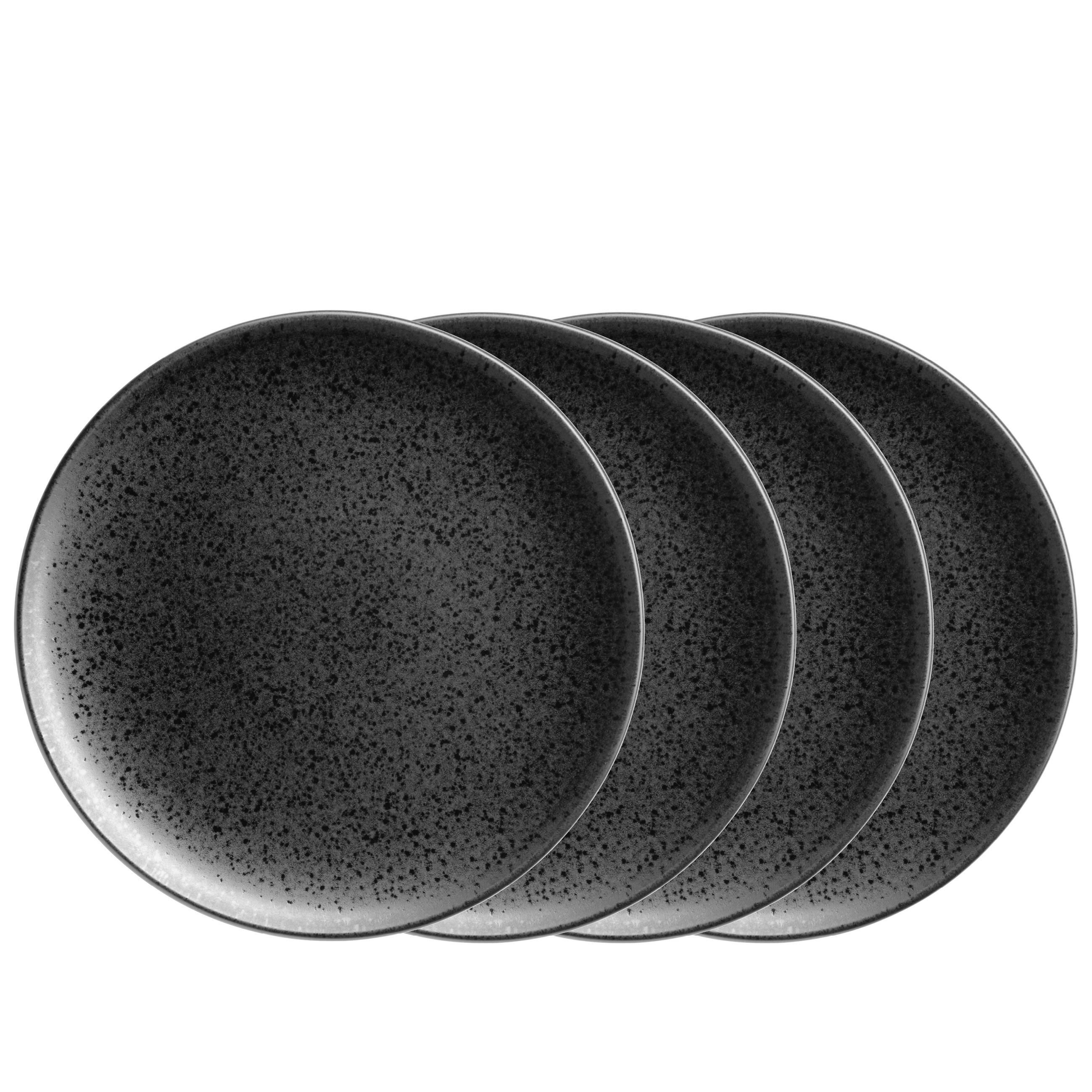 SPEISETELLERSET 935545 ESSENTIAL TELLERSET - Schwarz, Basics, Keramik (27/2,3cm) - Mäser