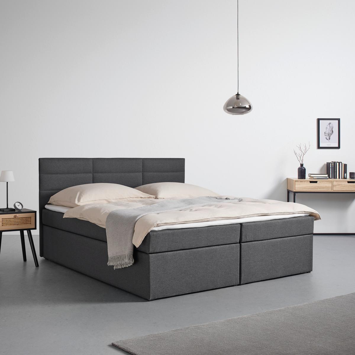 Box Krevet Lisa - tamno siva, Moderno, drvni materijal/tekstil (180/200cm) - Bessagi Home
