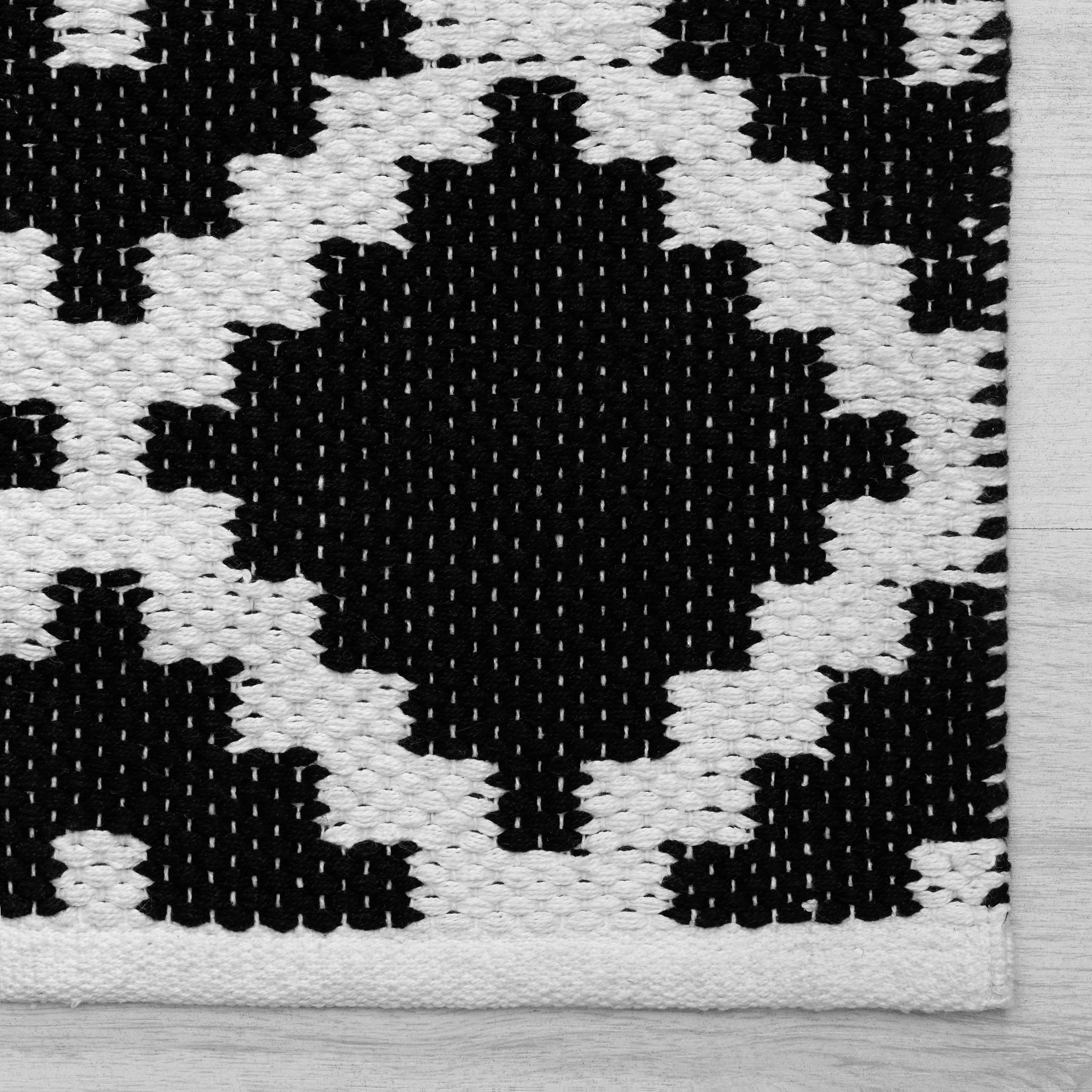 Covor Parma - alb/negru, textil (160/230cm) - Modern Living