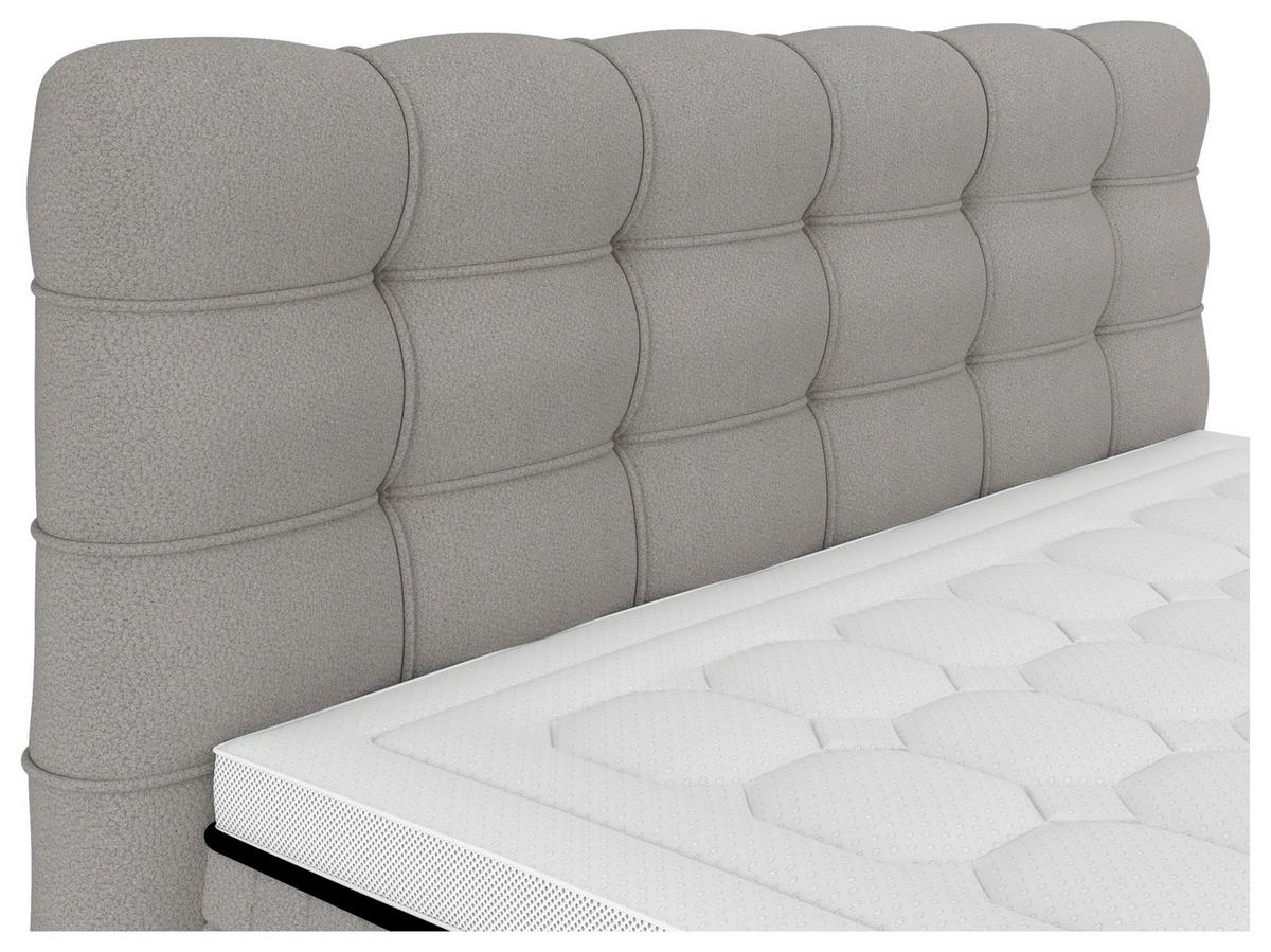 Boxspringbett Carmen C Grau ca. 180x200cm - Grau, KONVENTIONELL, Holz/Holzwerkstoff (180/200cm) - Premium Living