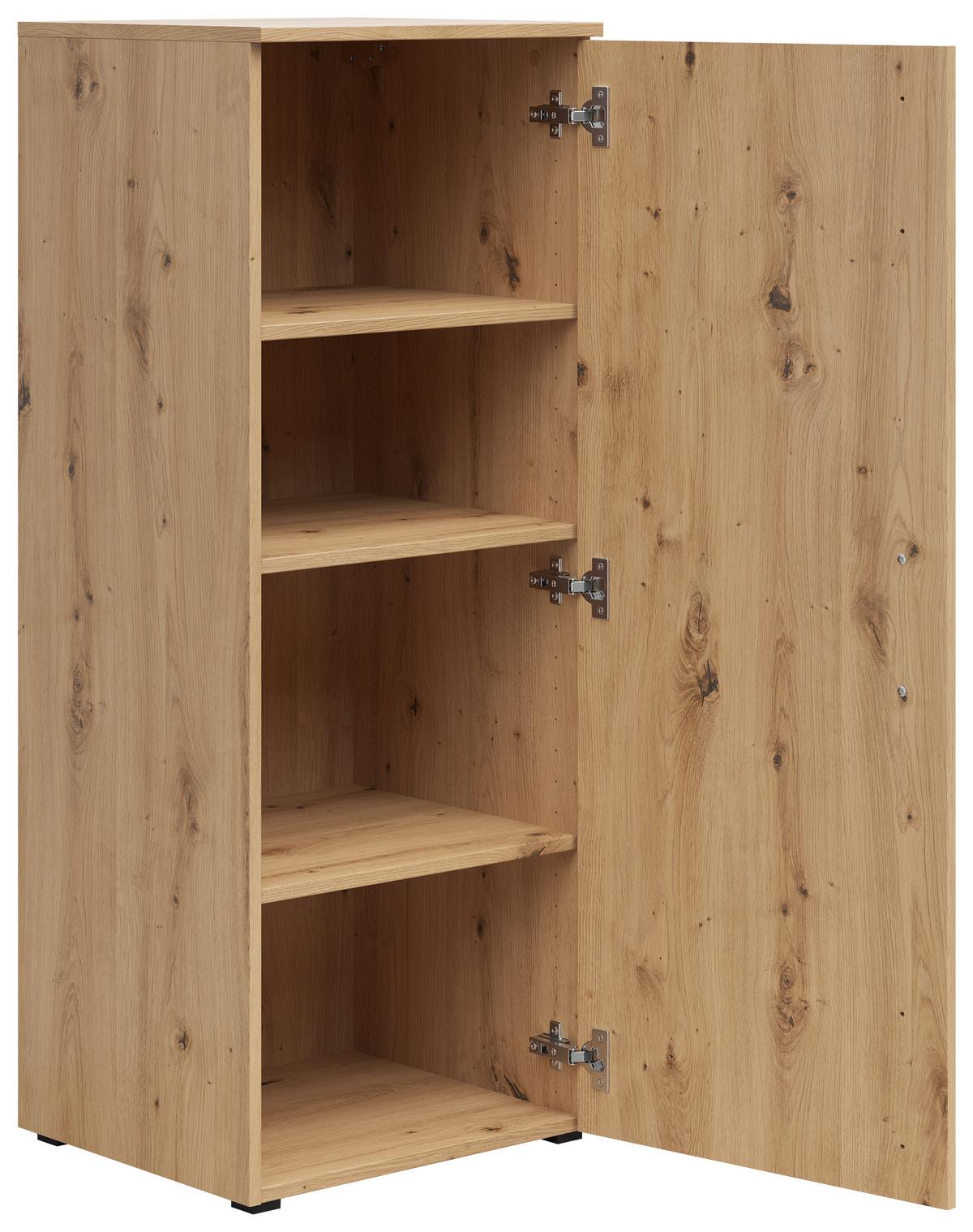 Komoda Multi - hrast Artisan/crna, Moderno, drvni materijal/plastika (45/115/40cm) - Modern Living