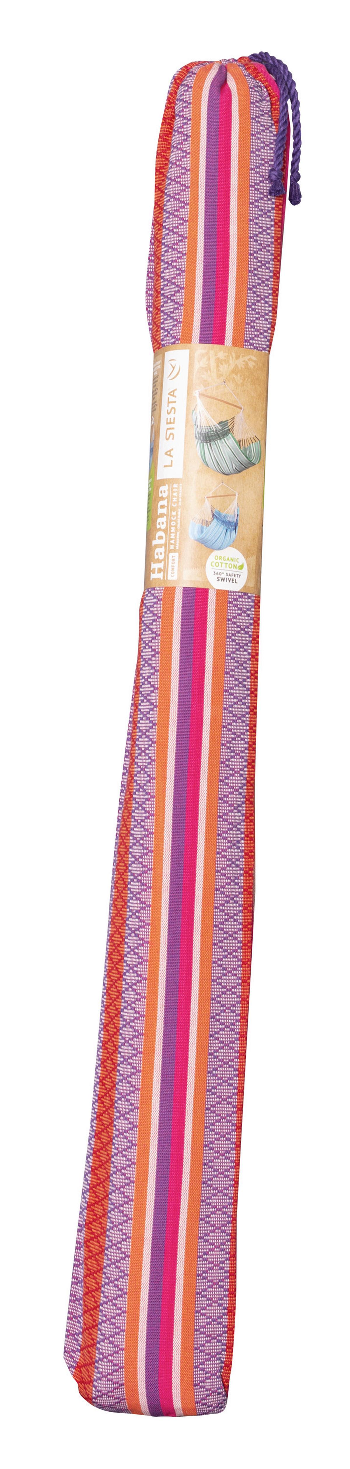 Hängesessel Kingsize Hammock Chair Lila/Orange/Pink - Pink/Lila, KONVENTIONELL, Holz/Textil (140/170/210cm) - La Siesta
